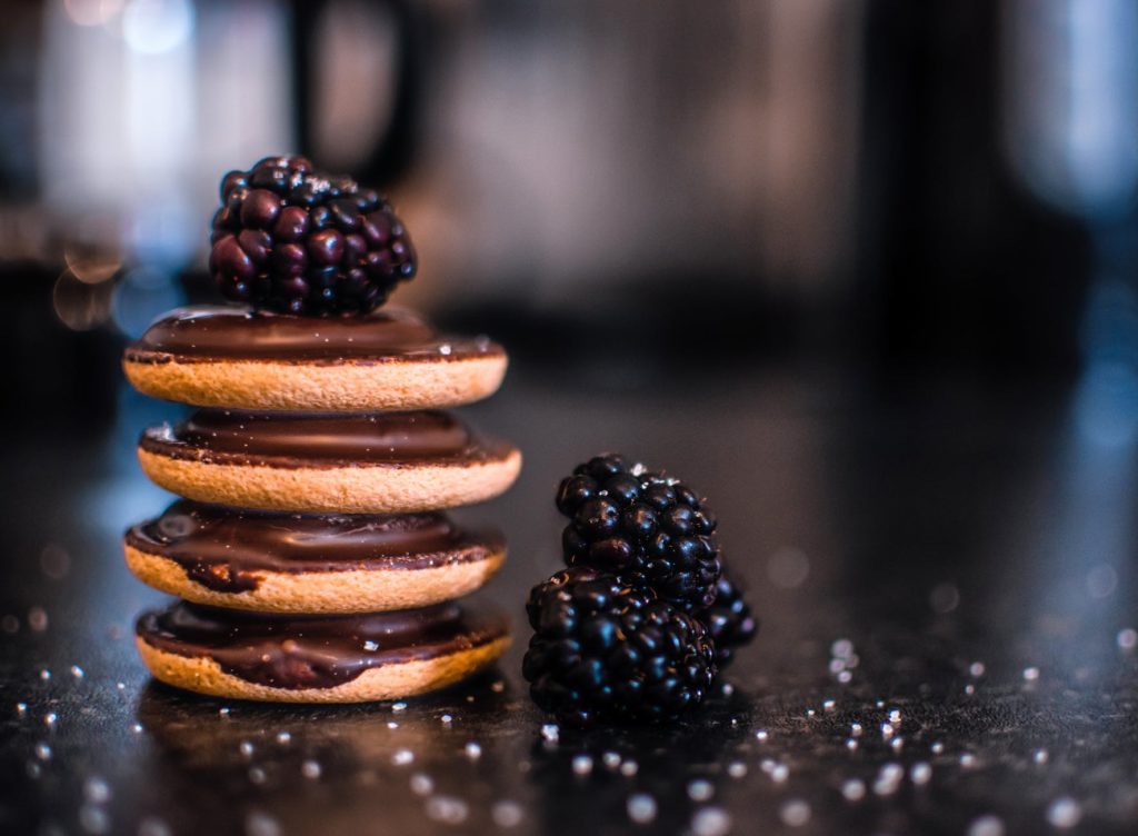 raspberry on cookie