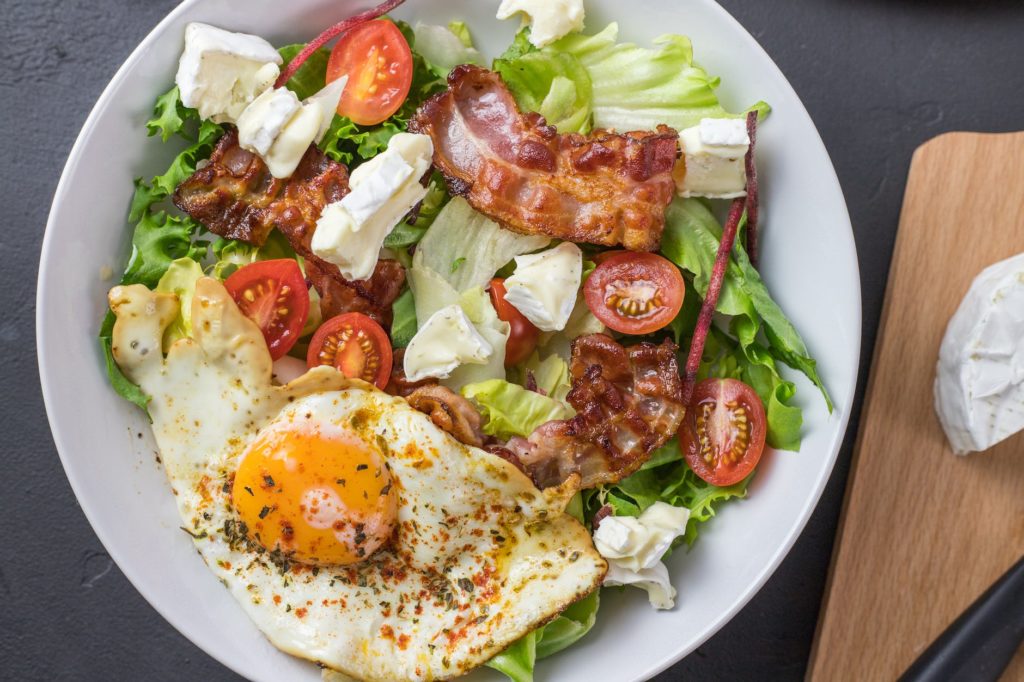 a mouthwatering salad on a bowl