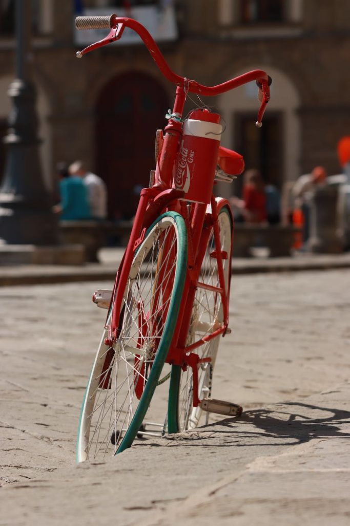 bike on city street