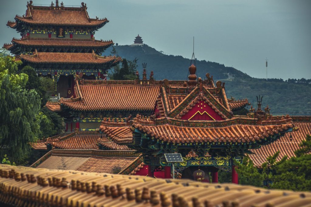 brown and red temple