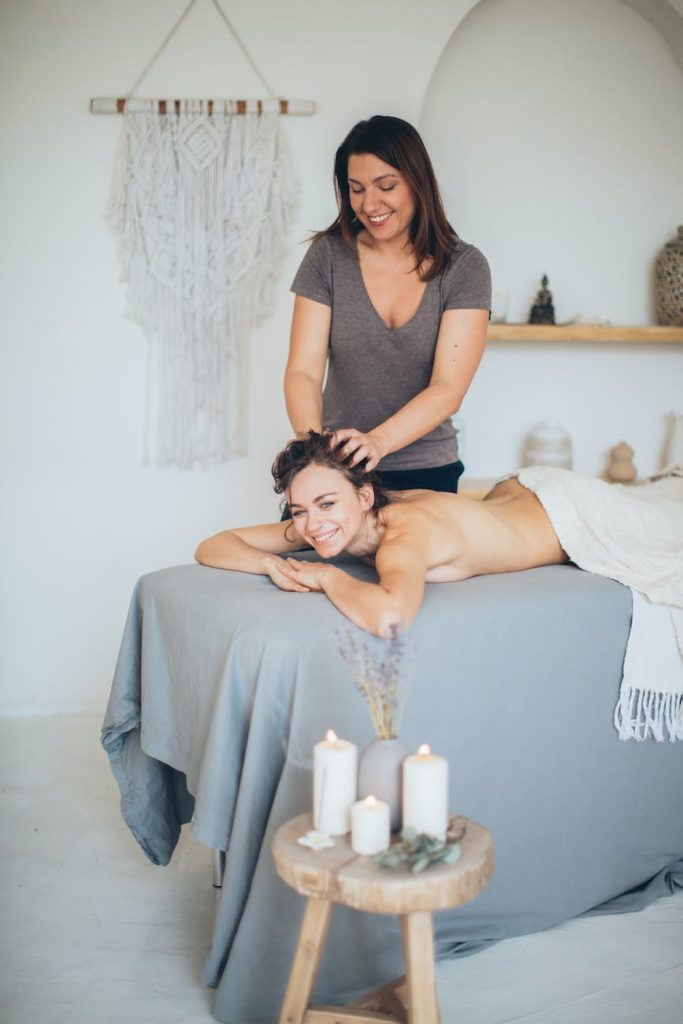 woman getting a massage