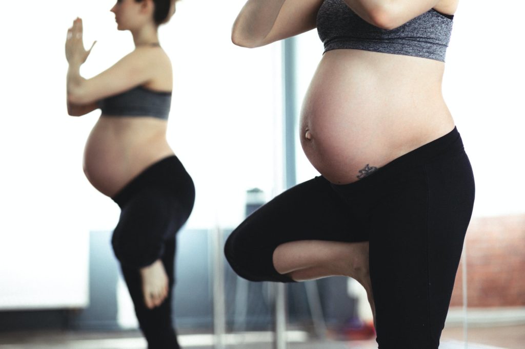 woman doing yoga