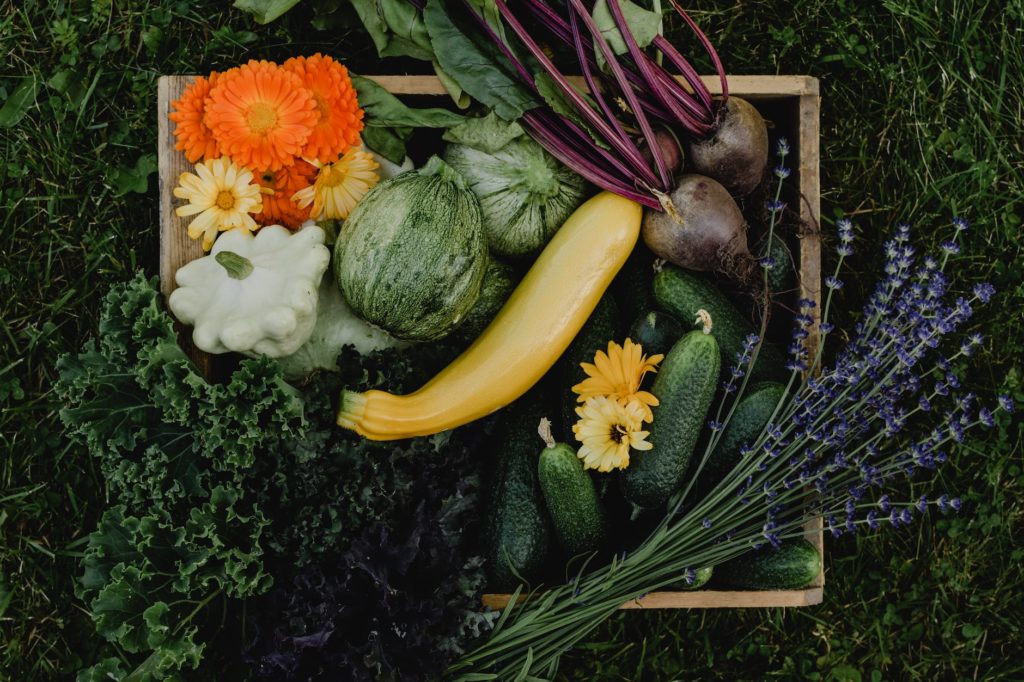 vegetables in a box