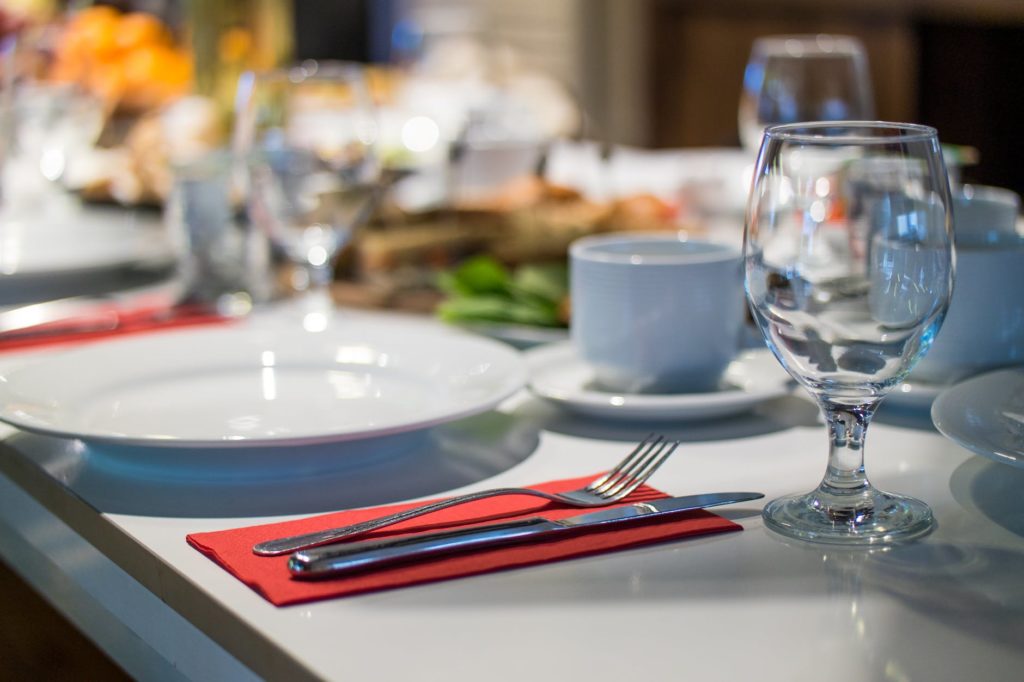 close up photo of formal table setting